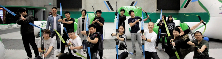Archers posing for a picture